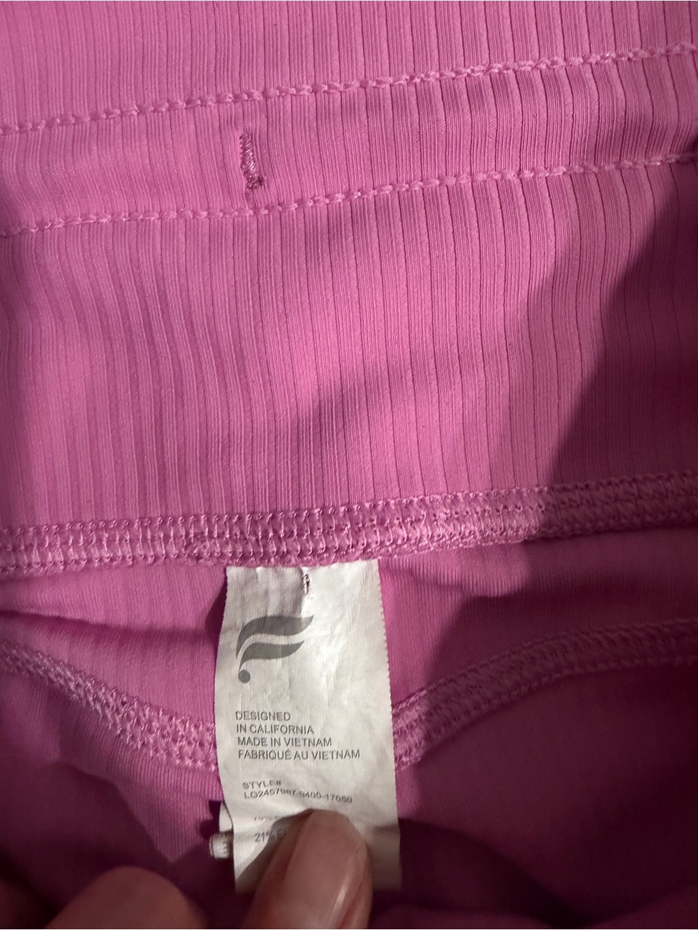 Womans Ribbed Leggings - Picture 3 of 3